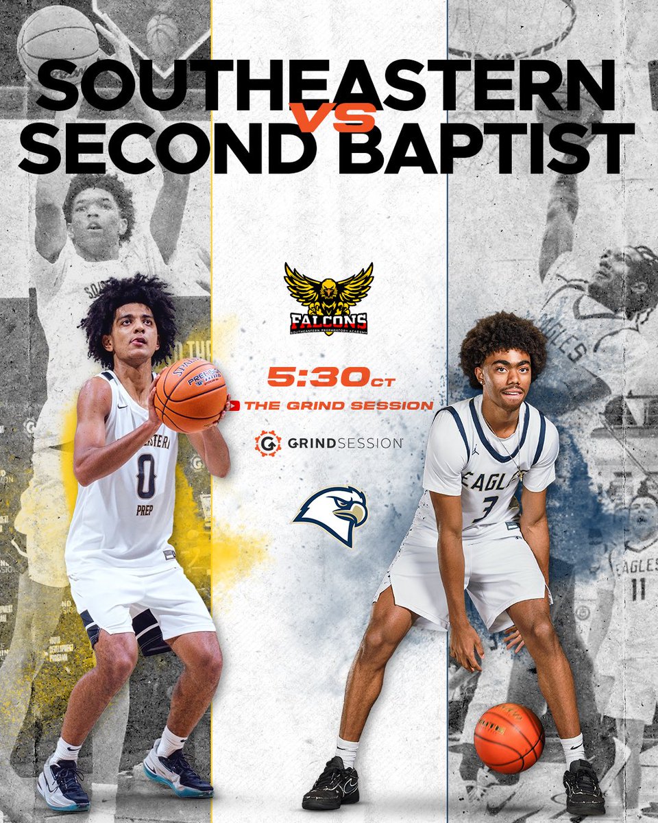 thegrindsession's tweet image. 🚨Today at the Grind Session

⚙️Southeastern Prep vs Second Baptist

🕠 5:30 PM CT

📺Live on The Grind Session YouTube
