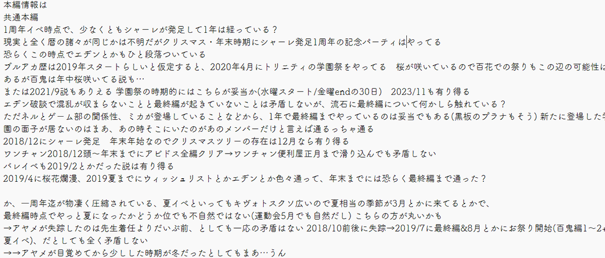 こんな風←に色々とキヴォトスの時系列を考察した結果、年末世に出ようとしている本の一部がこれ→ 