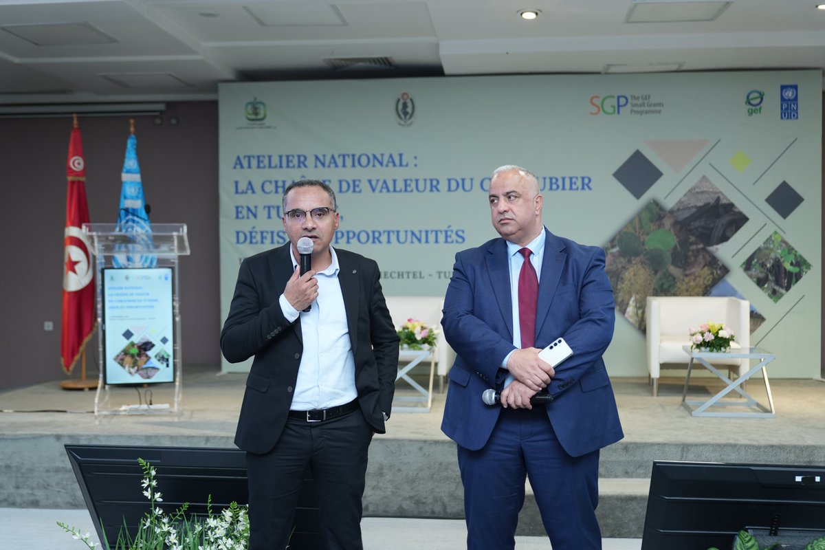 EFERCHICHI's tweet photo. On Dec15, the @GEF_SGP organized a national workshop on carob (Ceratonia siliqua) value chain with UNDP &amp; General Directorate of Forests. 100+ participants (private, public,CSO, CBO, resarch, ..) explored its ecological, socio-economic, territorial &amp; climate resilience potential. https://t.co/H2hPoYlRAB