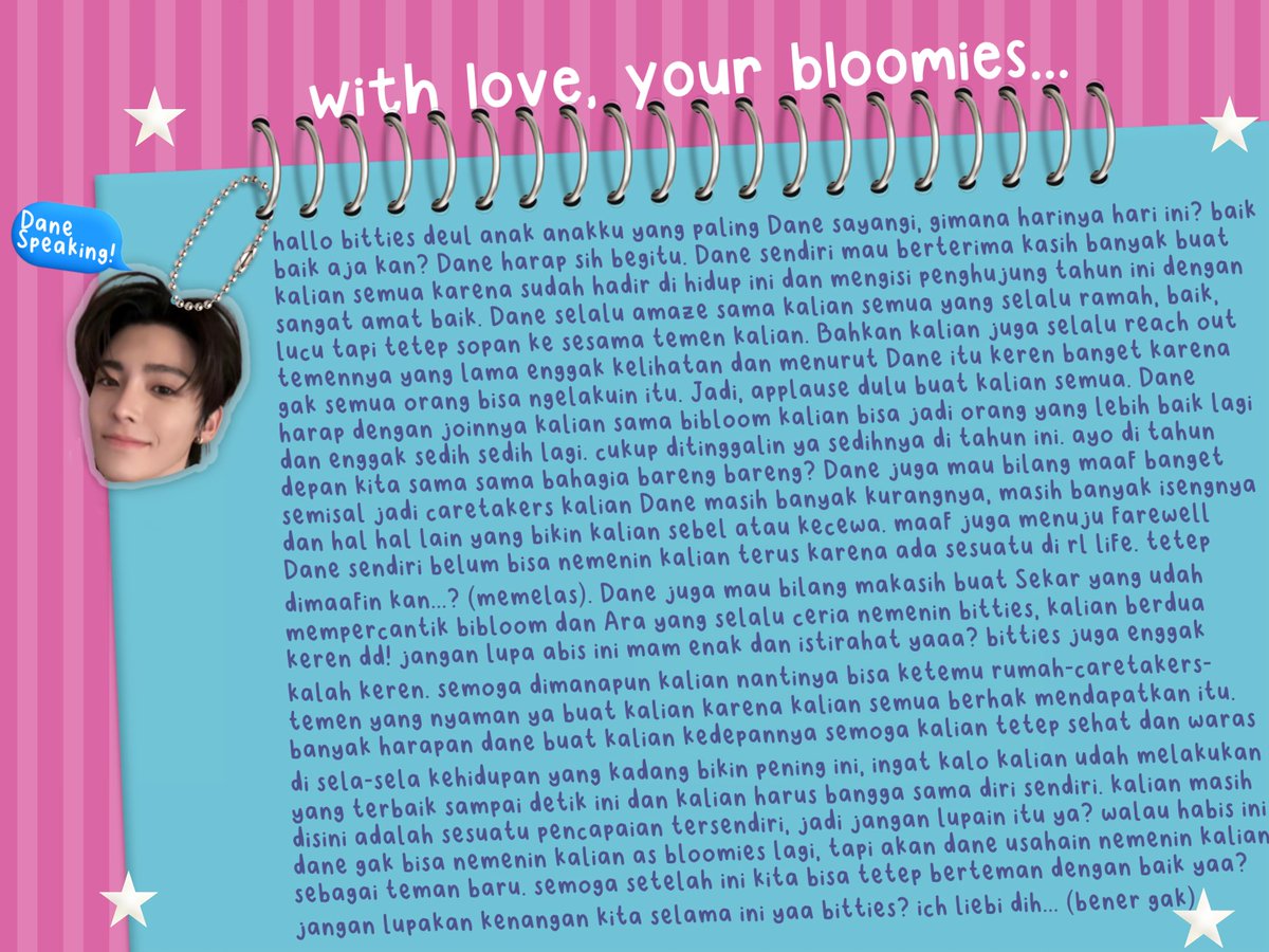 bitterbIoom's tweet image. 💌 surat terakhir dari Dane untuk bitties... selamat membaca.. borahae... 💜🌹