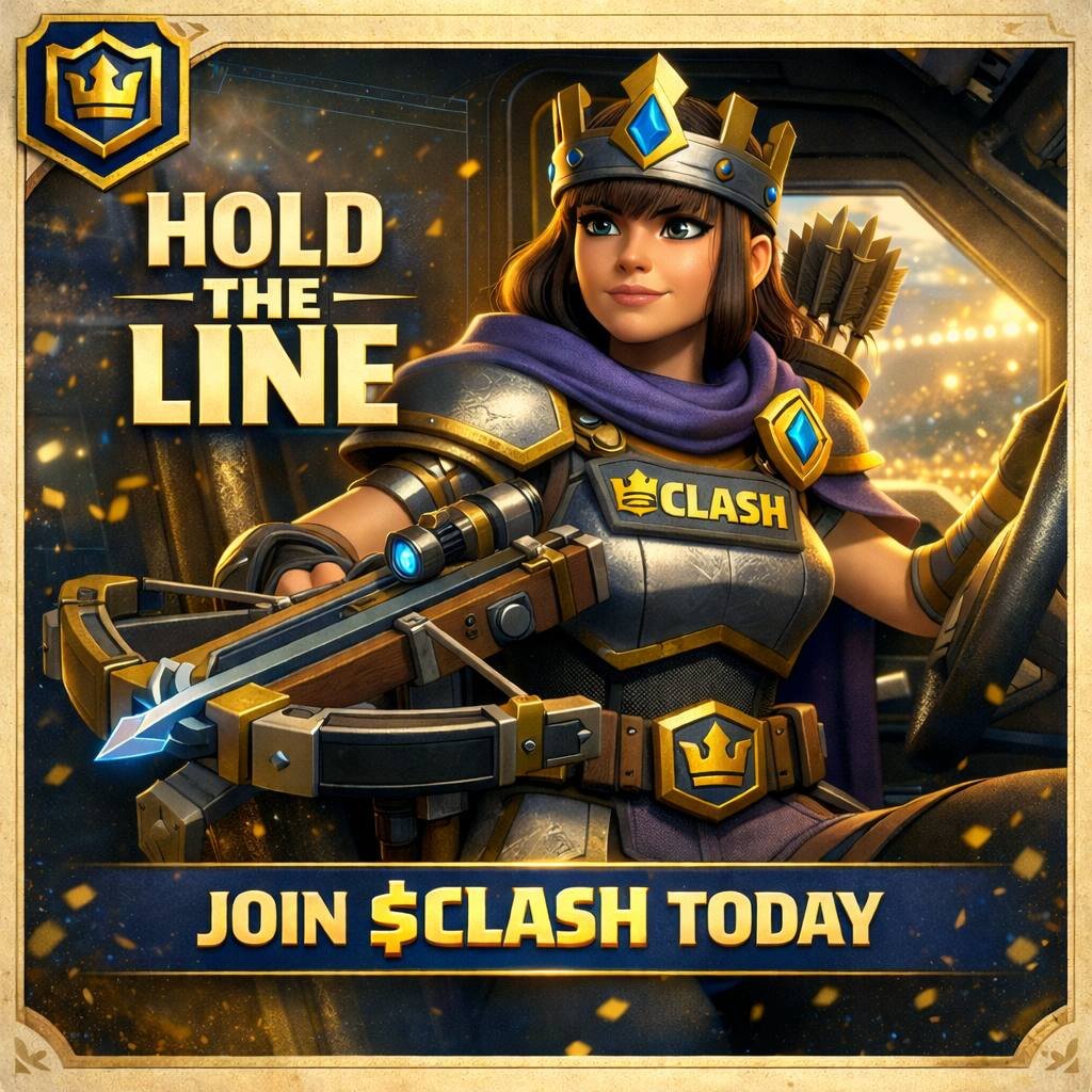 HOLD THE LINE 👑⚔️

Markets can get loud — we stay locked in, keep building, and keep showing up.

If you’ve ever played Clash Royale, this is your arena.
JOIN $CLASH TODAY and run it with the fam.

Drop a 👑 if you’re still here.

Website 👉 georgeplaysclashroyale.com
Discord 👉