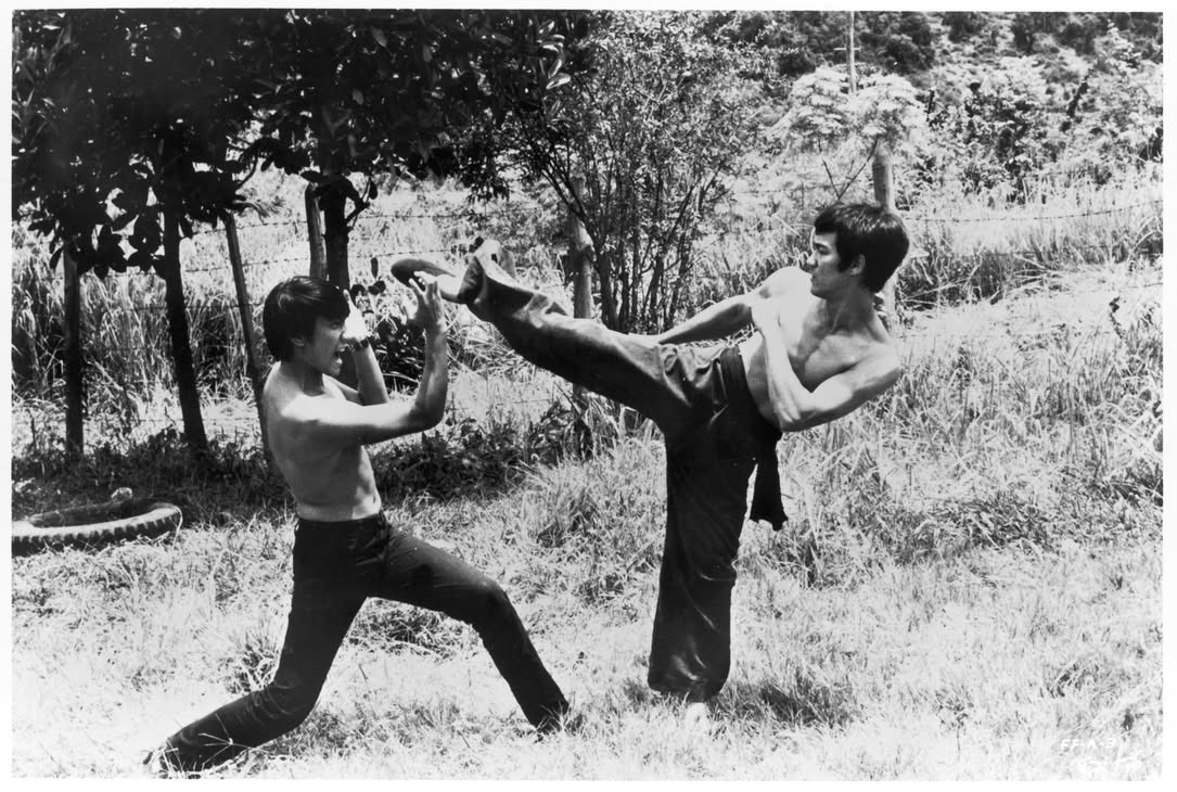 On the set of The Big Boss.