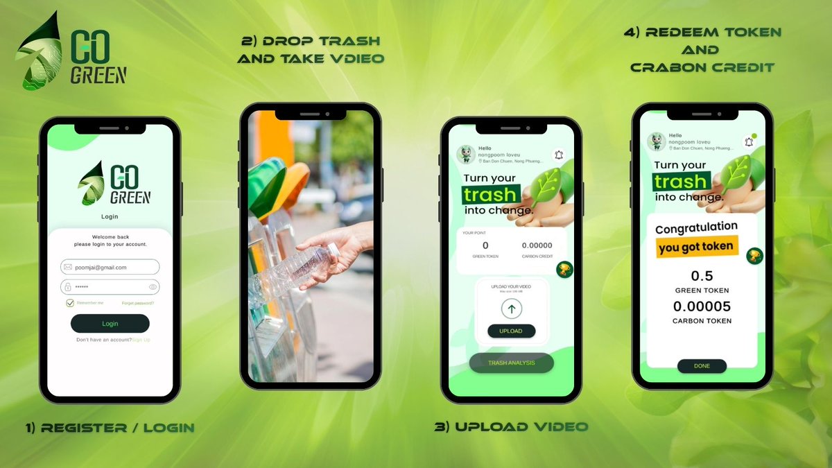 GoGreen_App's tweet image. Trash in Your Hand = Cash in Your Pocket! 4 Easy Steps with GoGreen 📱🌎🗑️

1. Sign Up / Log In Create or log in to your GoGreen account for FREE! 

2. Drop Trash + Record Video Bring plastic bottles, cans, or paper to a recycling machine and drop them in.

3. Upload Your Video…