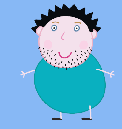 Ladisepic's tweet image. Peppafact: the humans used in these clickbait thumbnails are actually official peppa pig assets. they were used in some sorta picrew type site which is now lost and unarchived im pretty sure