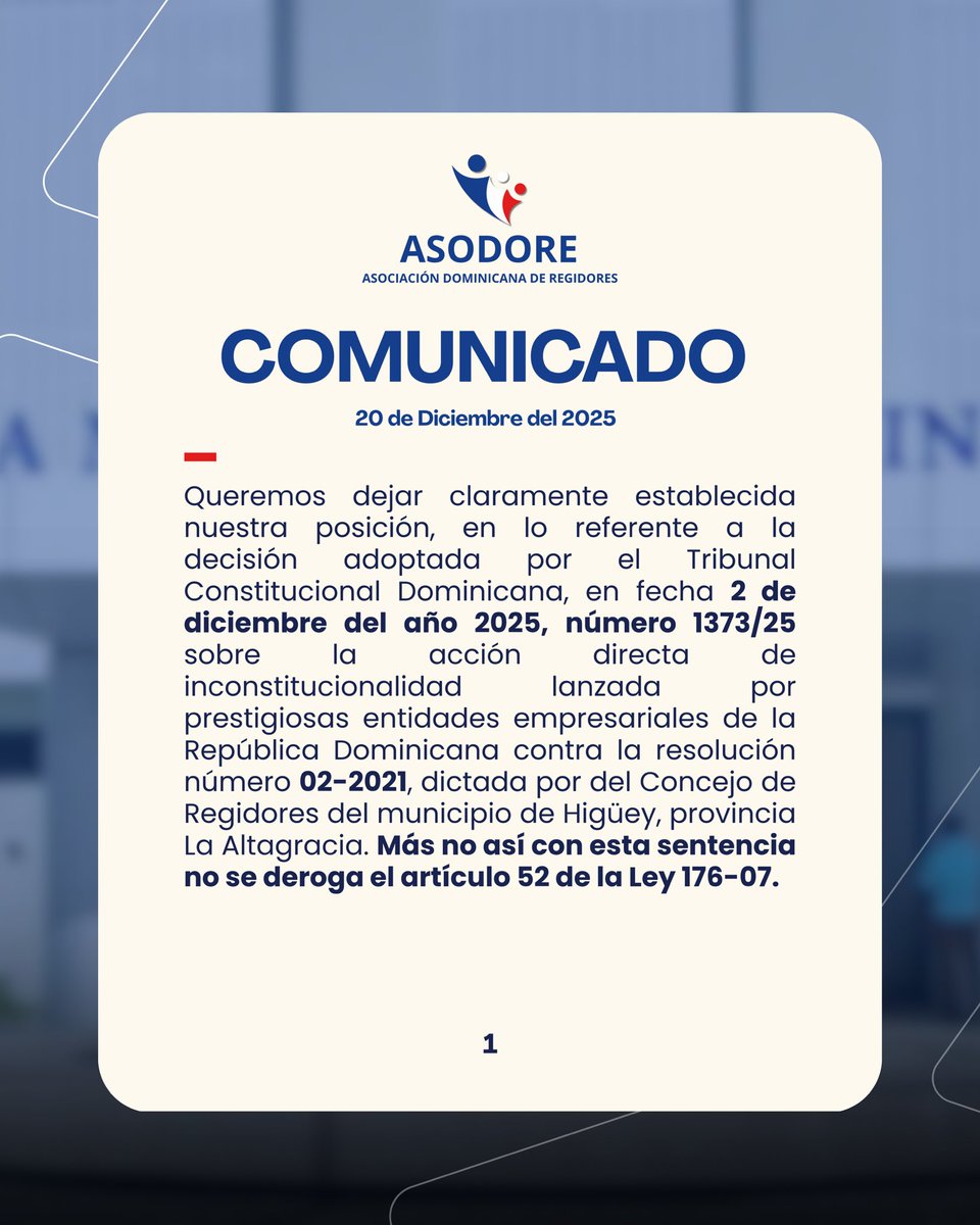 Asociación Dominicana de Regidores tweet media