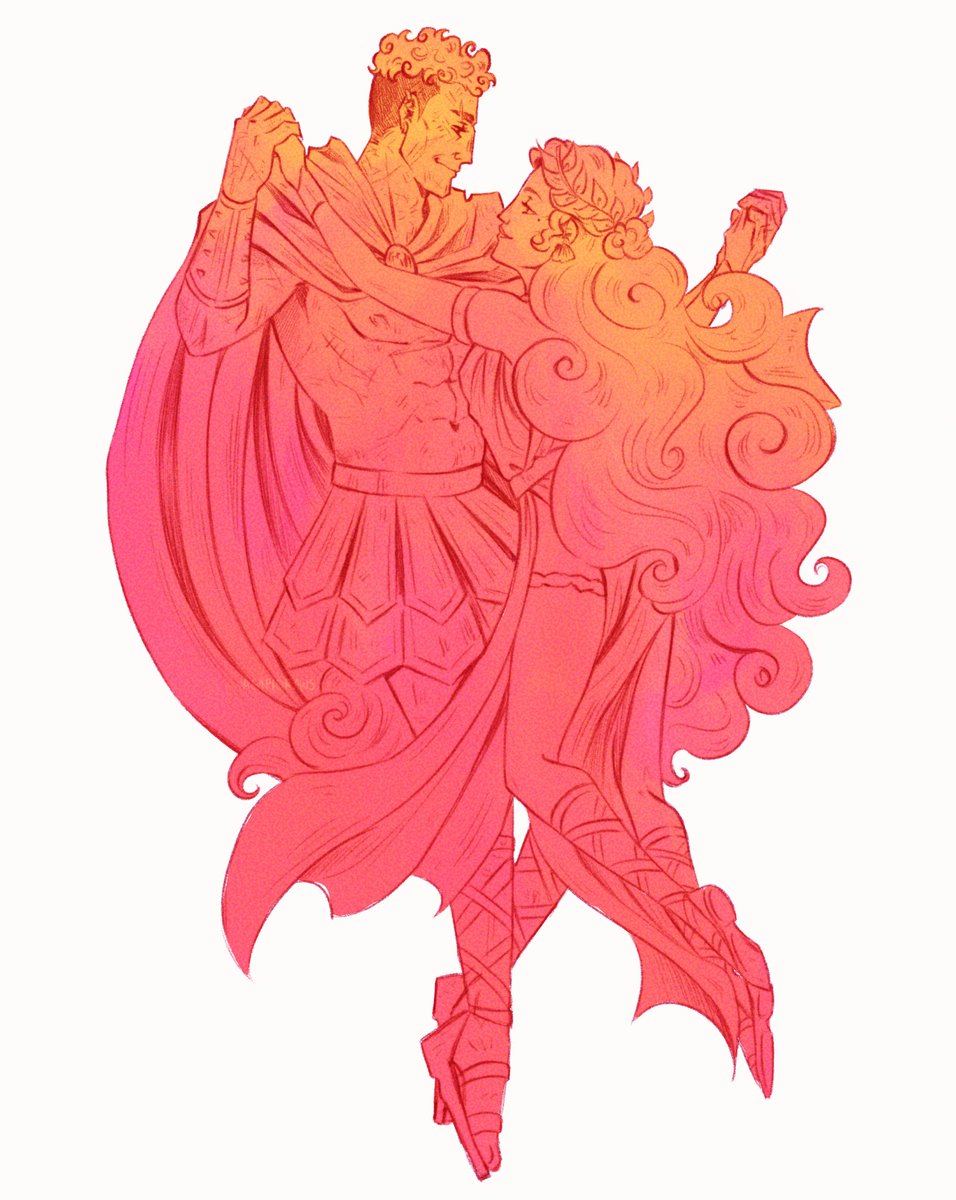 agapidraws's tweet image. ✨dancing✨
#GreekMythology #Ares #Aphrodite