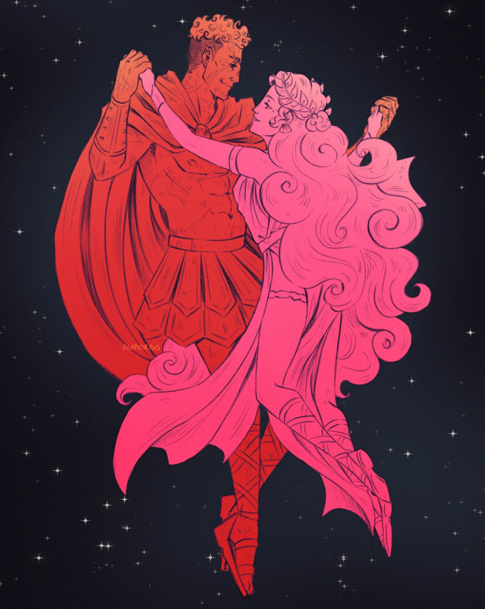 agapidraws's tweet image. ✨dancing✨
#GreekMythology #Ares #Aphrodite