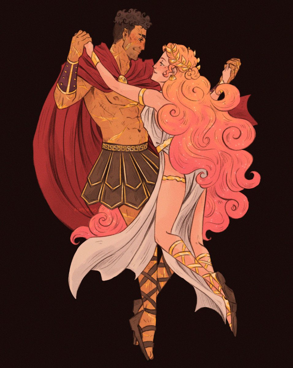 agapidraws's tweet image. ✨dancing✨
#GreekMythology #Ares #Aphrodite