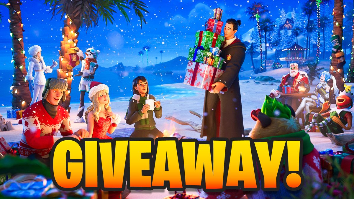 GIVEAWAY: Choice of any Winterfest Outfit or Sidekick – 3 Winners!

RULES:

➡️ Follow me

➡️ Like and Repost

⏰ Ends in 12 Hours (December 20th at 9:00 PM ET)

🏆 If you win this giveaway, then I will send you a friend request inside of Fortnite. I will then gift you your