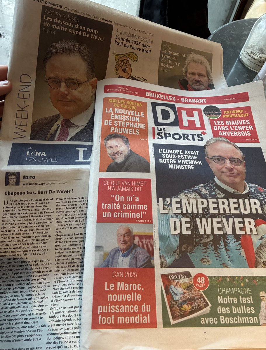 EddyWax's tweet image. Bart De Wever is being roundly applauded as a national hero in this weekend’s Belgian press