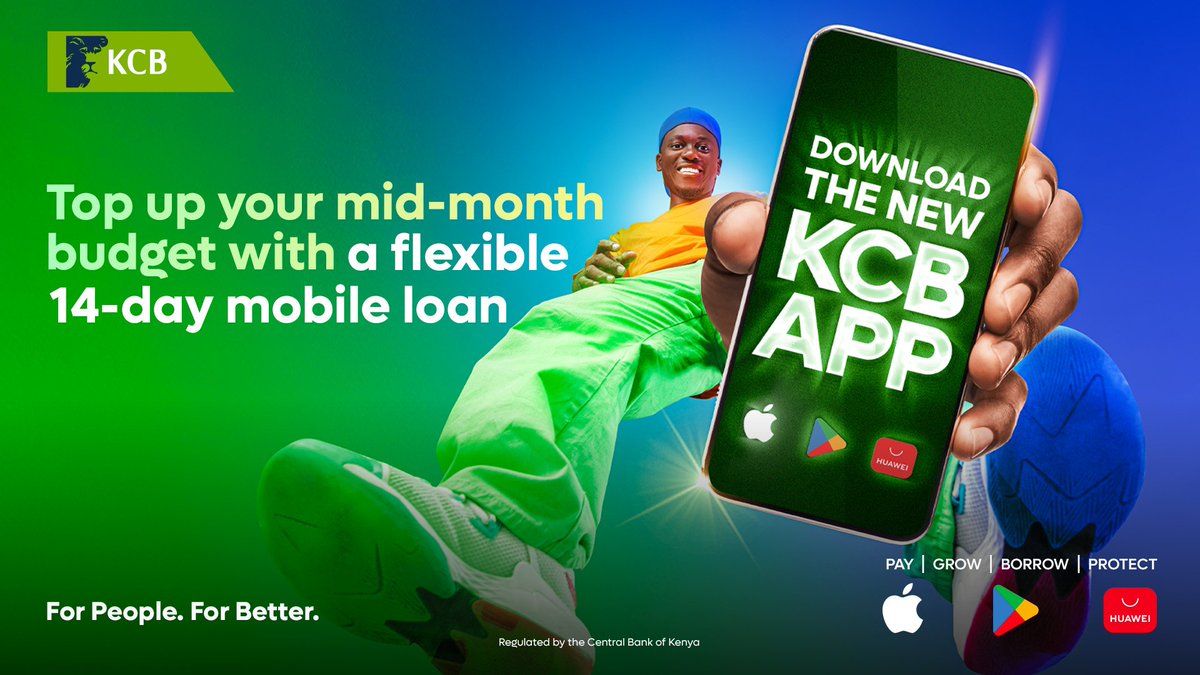 TweetbyVin's tweet photo. Nĩngeretie #NewKCBApp Mobile Loan thimûinî,nowîtie hîndî yothe.Available to KCB customers 6+months)Loan tenure 1day-12 months with clear pricing #KCBNiYetu #ForPeopleForBetter @KCBInKenya @theb8t Download the new KCB App to access Mobile Loans instantly for emergencies/quick need https://t.co/pXq3K3gQ3f