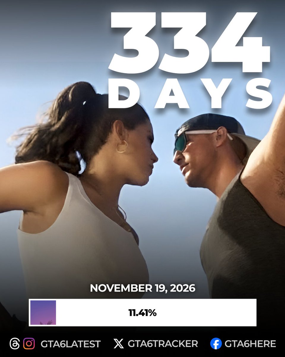 334 days left until GTA 6 release ⌛