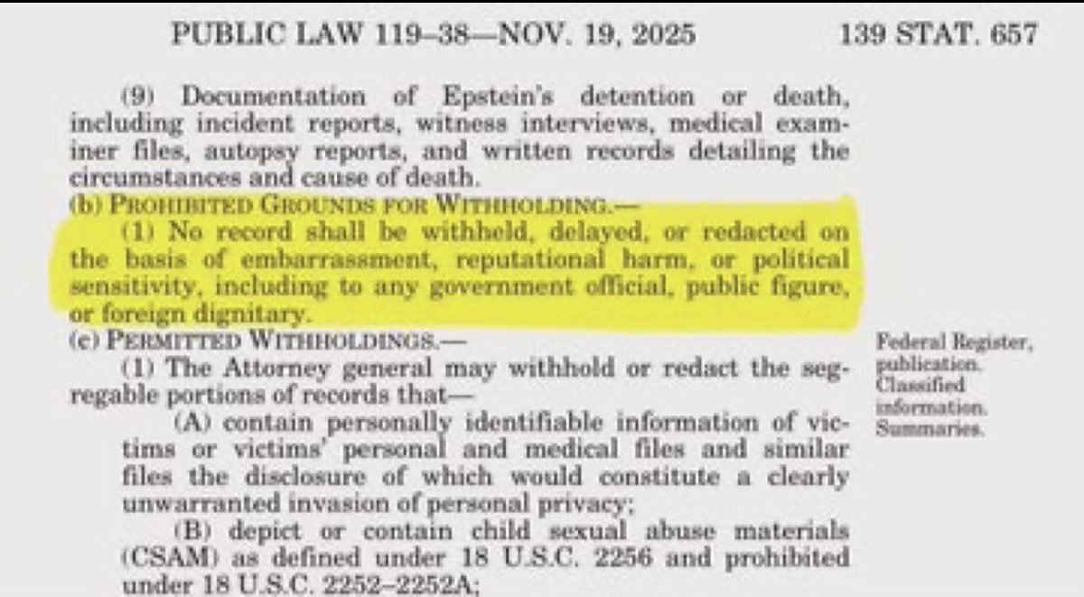 She_Shoots's tweet photo. Survivors have repeatedly requested and long awaited the release of two critical documents: the original 60-count indictment against Epstein before his sweetheart deal, and the 82-page memo used to justify that deal.

Neither document was released. https://t.co/GVvhZQU7X4