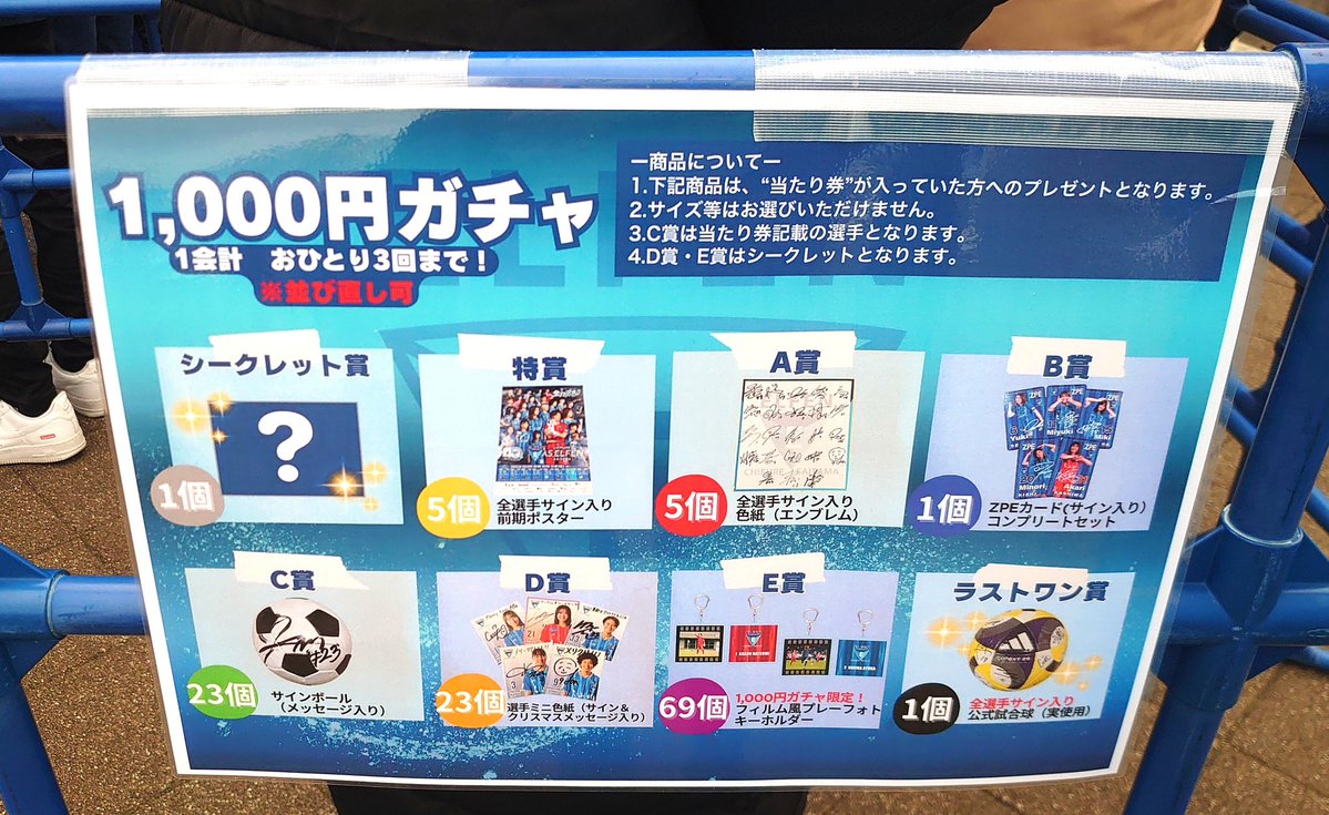 結果はD賞のミニ色紙(#木村未来 選手)＆なんと当選個数が1個のB賞