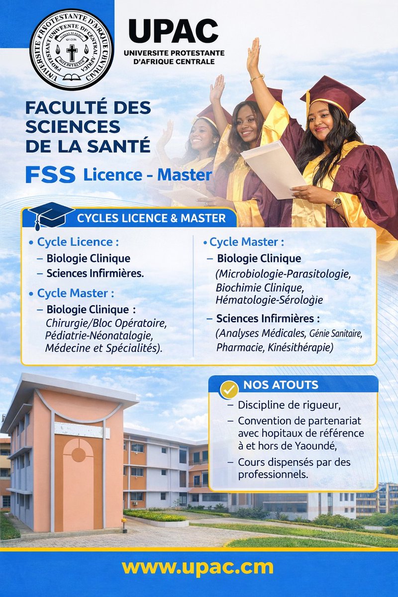 ComUpac's tweet image. Faculté des Sciences de la Santé - FSS