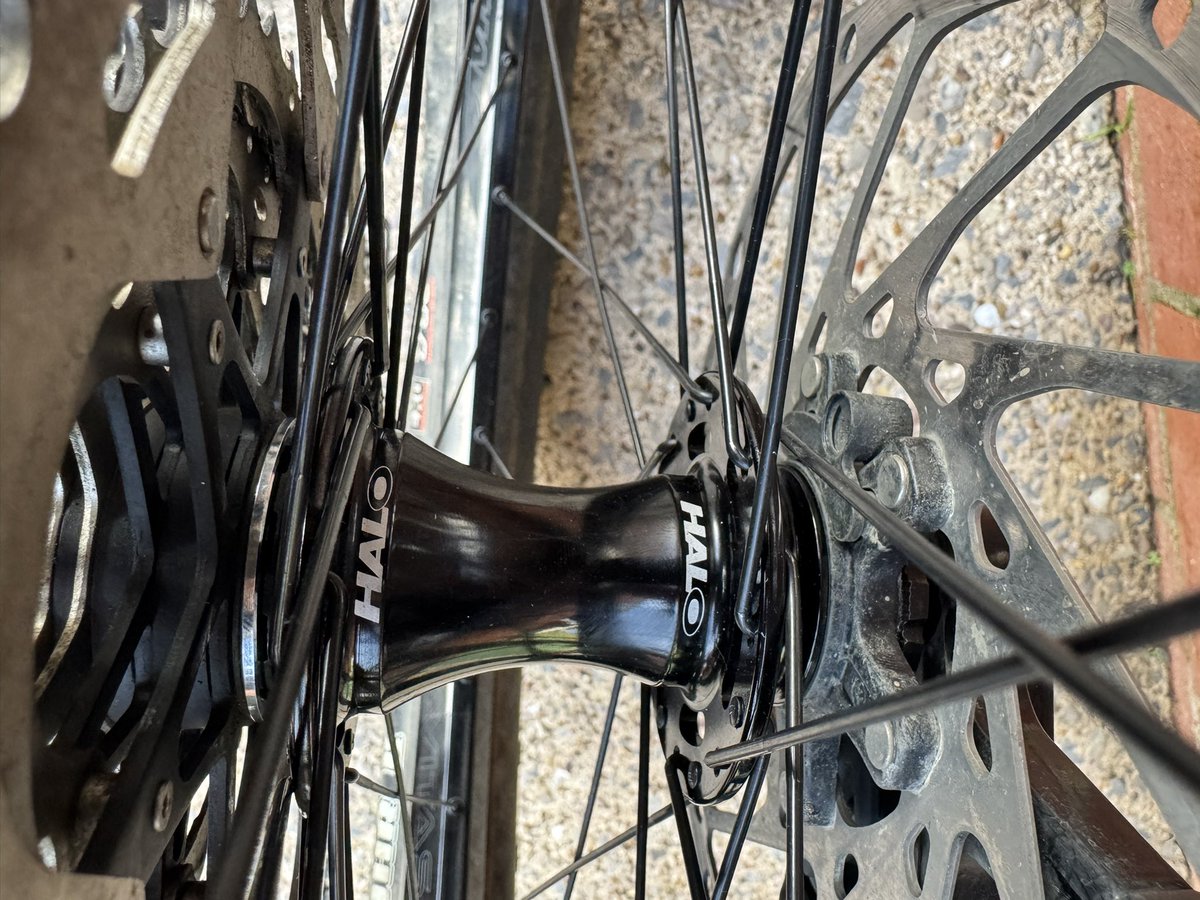 ChrisMason1066's tweet photo. #absolutemtb #ukmtbchat Marin is home, bearings sorted and new wheel fitted. Will get the matching front in a few months 🤘 sounds cool if a little quiet at the moment but it’s all good 🐝🐝 https://t.co/EJc0q2Xesc