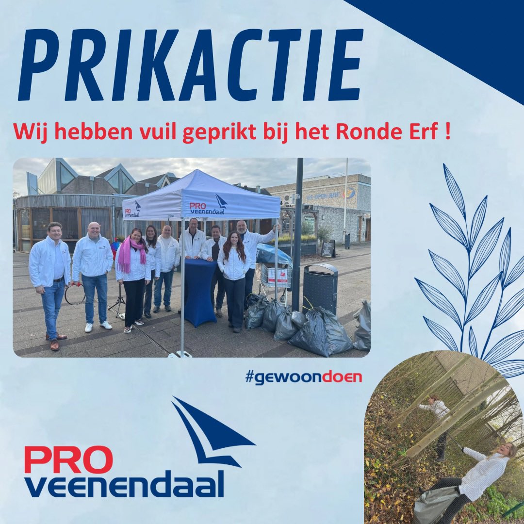 13 december jl. waren we actief rondom Winkelcentrum het Ronde Erf. Ondanks de redelijke netheid, hebben we toch nog behoorlijk wat kunnen weghalen. Ook mooie en inhoudelijk gesprekken met verschillende inwoners en winkeliers. Het was weer een goede dag.