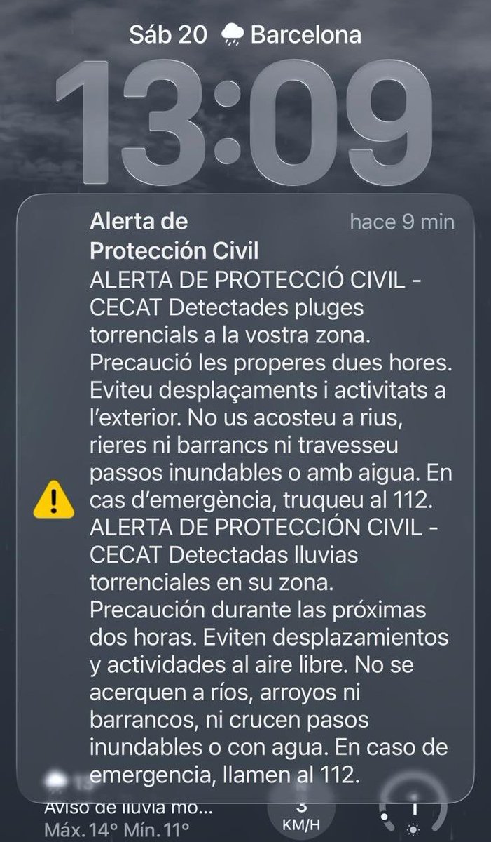 Valencia_WX's tweet photo. 🚨 ES-ALERT: La respuesta que marca la diferencia

Hoy hemos visto un ejemplo claro de gestión de crisis eficiente. Cuando la atmósfera se vuelve hostil, la rapidez y la certeza en la comunicación salvan vidas.

Cronología de una jornada crítica:

Mañana: Núcleos de precipitación activos en el mar, inicialmente sin riesgo para tierra.

Mediodía: Cambio de dinámica. Las lluvias torrenciales entran en la costa con intensidad.

Reacción: Activación inmediata de ES-ALERT por parte de Protección Civil.

¿Por qué este es el camino a seguir?

Cero saturación: No se envían alertas por avisos inciertos que restan credibilidad al sistema.

Efecto "Caperucita y el lobo": Al avisar solo ante el peligro real, se evita que la población ignore el mensaje por fatiga de alertas.

Acción-Reacción: Mensaje directo al móvil cuando el riesgo es inminente.
"Se han detectado lluvias torrenciales en tu zona, evita desplazamientos, acercarte a ríos..."

¡Así, sí! La tecnología al servicio de la seguridad real, no de la burocracia. 👏