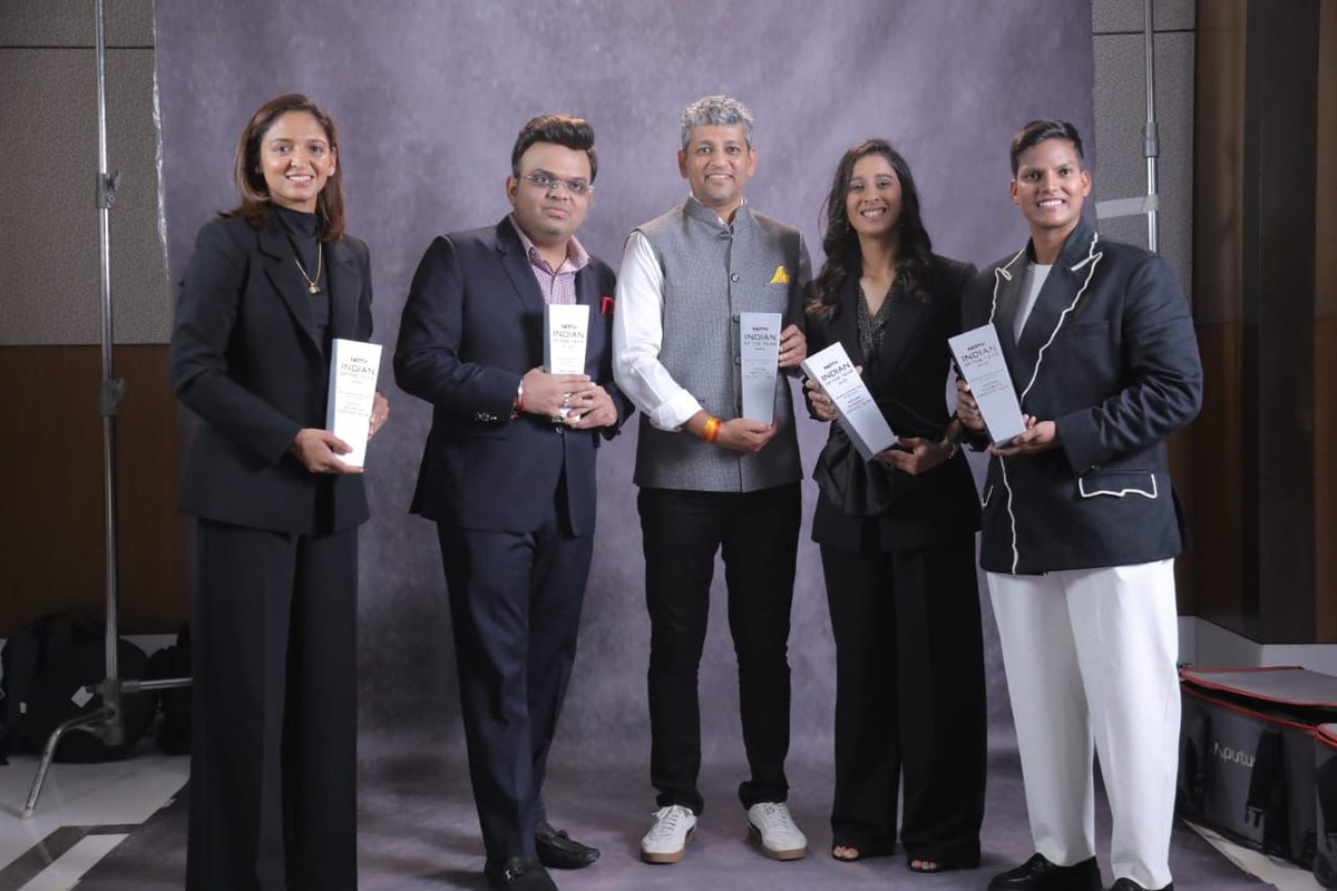 Warm congratulations to ICC Chair Shri Jay Shah on being conferred the ‘Transformational Leader of the Year’ award at NDTV Indian of the Year 2025. His forward-looking approach and commitment to excellence continue to elevate the game on the global stage.

<a href="/JayShah/">Jay Shah</a>