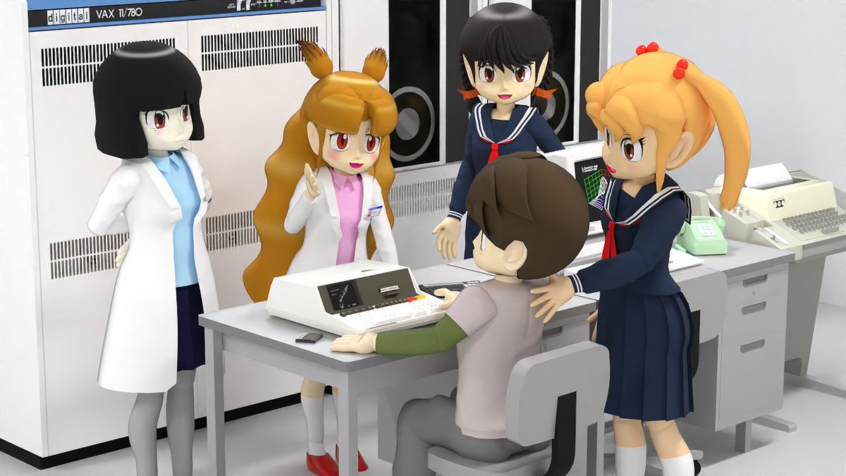 comugi6502's tweet photo. 帝都理科大に見学に来たびわ坊たちです。
「あれ?やまはちゃん、なんで白衣着てるの?」
「やまはちゃんは成績がよかったから、帝都理科大のキッズフェロー(学童研究員)になれたのよ」
「すごいでしょー」
「びわもゲームばかりしてないで、ちゃんと勉強しないとね!」→
#SketchUp #HP85 #HP71 https://t.co/hzDkw1x3bb