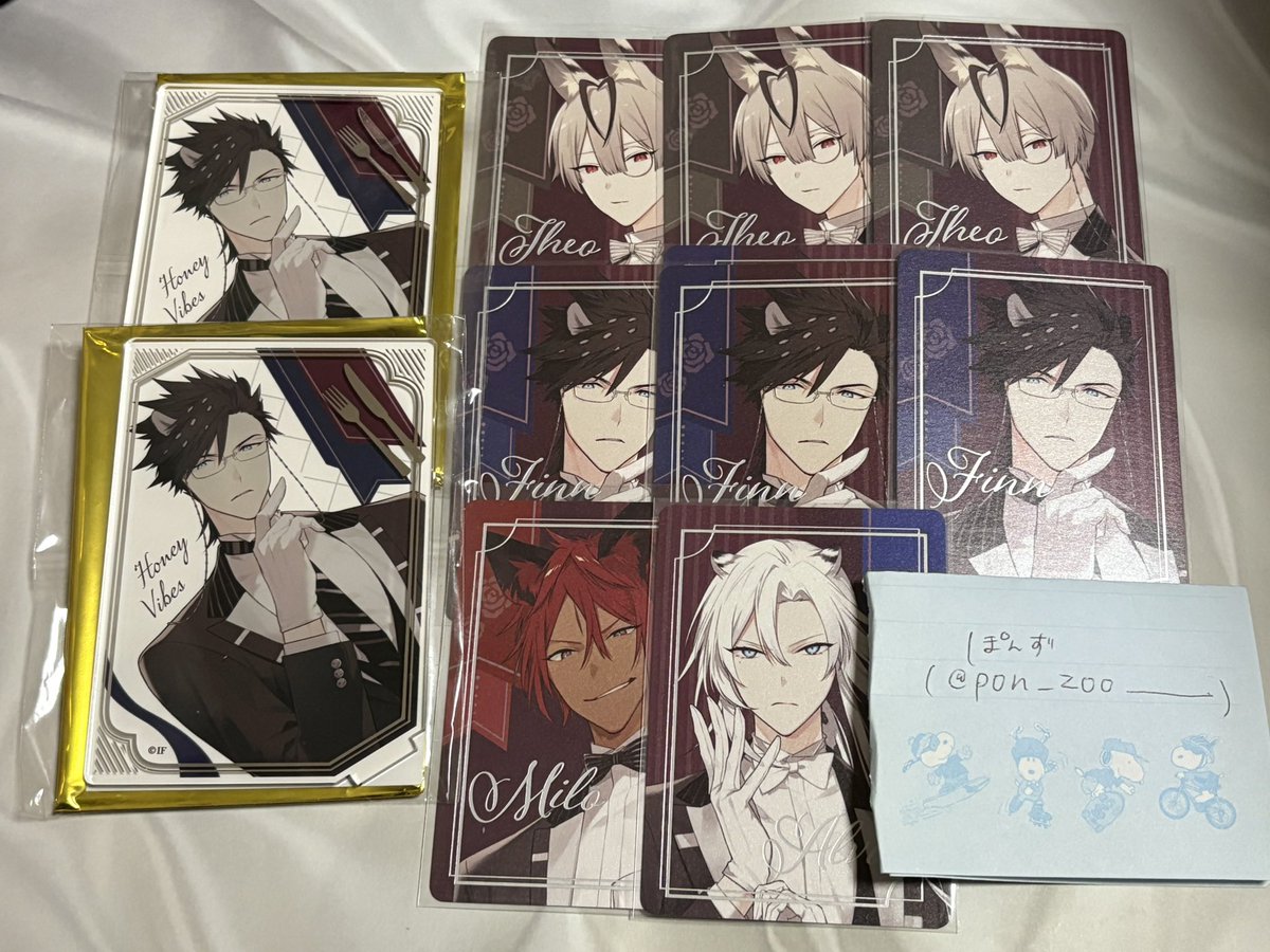 pon_zoo_____'s tweet image. 【交換・譲渡】ハニヴ オトマ オトふゆ オトメイト アクスタ パルカ フォトカ

譲:アルヴィン、テオ、フィン、ミロ
署名あり(同種交換のみ):アルヴィン、テオ

求:同異種 エリヤ or 定価＋送料

郵送でのお取引でお願い致します。
譲渡はまとめての方優先。よろしくお願い致します。