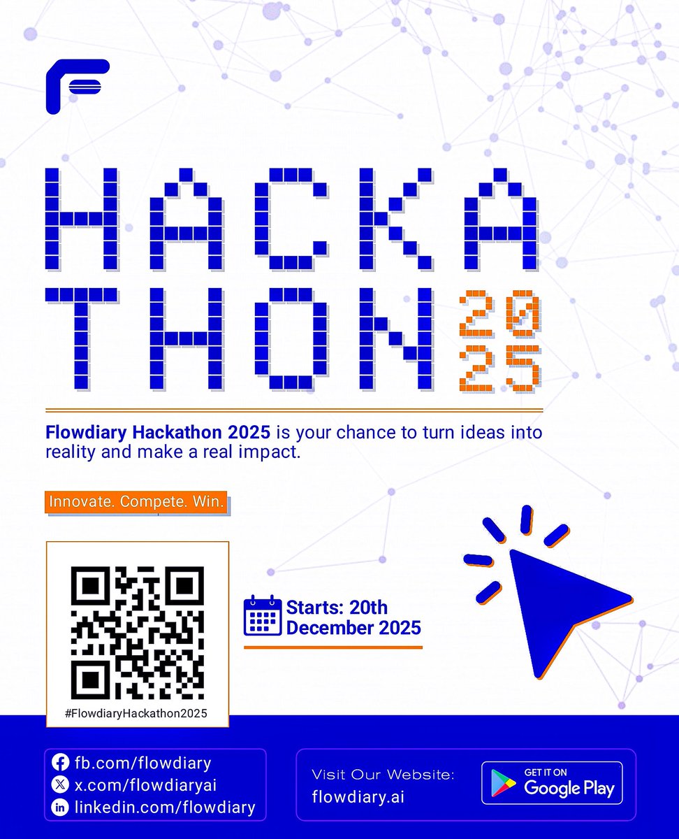 🎉 #FlowdiaryHackathon2025 is set to get started today, where winners will be recognized with:

📜 Certificate of Merit
🏆 Hall of Creativity slot
💰 Data subscription token

The team with the best idea wins, and will be honoured on 30th December.

#LearnOnFlowdiary