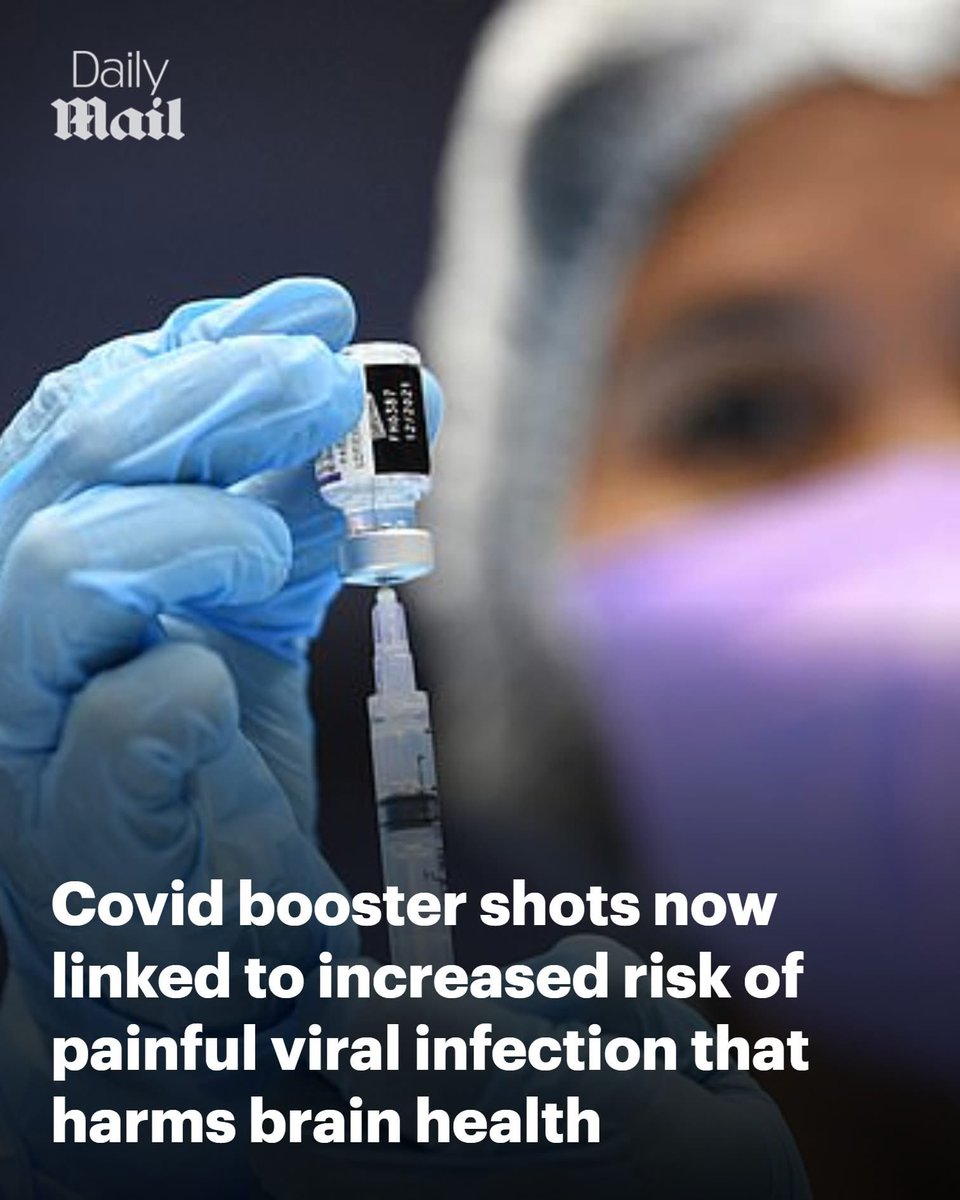 „Covid-Auffrischungsimpfungen stehen nun im Zusammenhang mit einem erhöhten Risiko für schmerzhafte Virusinfektionen, die die Gesundheit des Gehirns beeinträchtigen.“ 

Gemeint ist die Gürtelrose:

„Eine separate Studie ergab, dass Erwachsene ab 50 Jahren, die wegen Gürtelrose