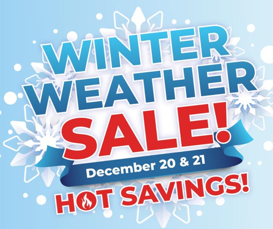 Last week's winter weather giving you the blues? Shop with us this Saturday and Sunday for hot savings that are sure to lift your spirits! Enjoy 20% off with no minimum purchase!*

*Valid Dec. 20 &amp; 21 only. Can not be combined with other offers. bit.ly/49iZhnj