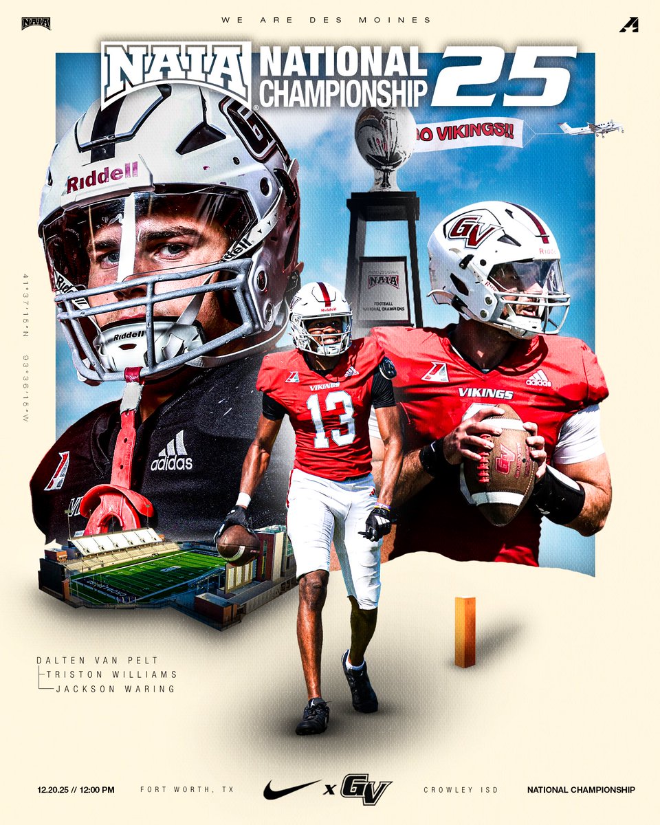 𝑪𝒉𝒂𝒎𝒑𝒊𝒐𝒏𝒔𝒉𝒊𝒑 𝑮𝒂𝒎𝒆

🆚 Keiser University
📍 Fort Worth, TX
🏟️ Crowley ISD  
⏰ 12:00 PM CST
📊 ow.ly/Ab6850XMRkc
📺 ow.ly/8Xc850XMRkb
🎟️ ow.ly/yq8T50XMRka

#WEAREDSM | #TheRightWayToPlay