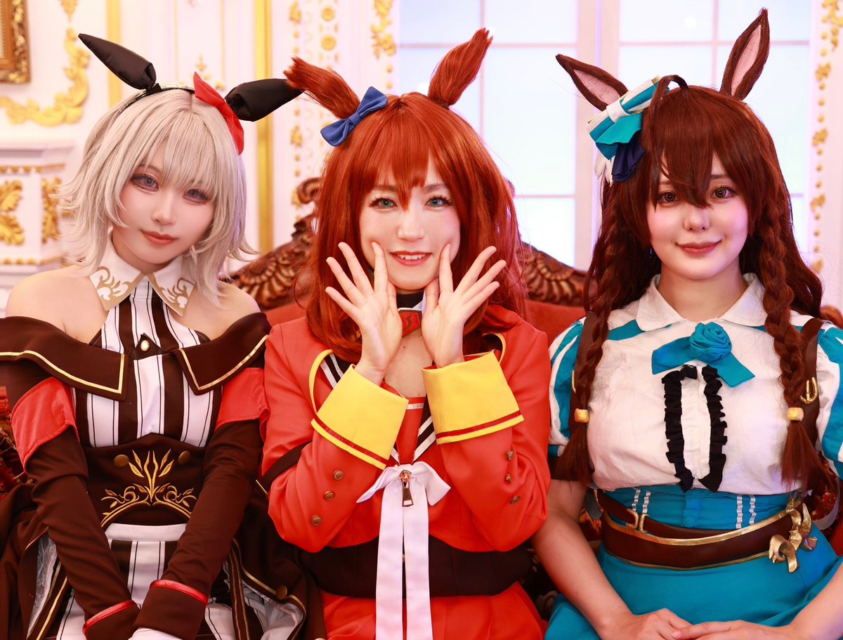 yuri_cyclonesss's tweet photo. ⚠︎🐴cosplay⚠︎
マルゼン血縁です🥺お二人共激マブすぎて役得両手に華🫠
みちるさん、りいしゃさん、ありがとうございました🥰
---
ﾒｼﾞﾛﾌﾞﾗｲﾄ🩵みちるさん(@chiga_sister)
ｶﾚﾝﾁｬﾝ❤️りいしゃさん(@ri_sha_li36 )
ﾏﾙｾﾞﾝｽｷｰ🏎️ユウリ
Photo📷@scirocco94様
#王者ステークス1206 https://t.co/o25vAn55UU