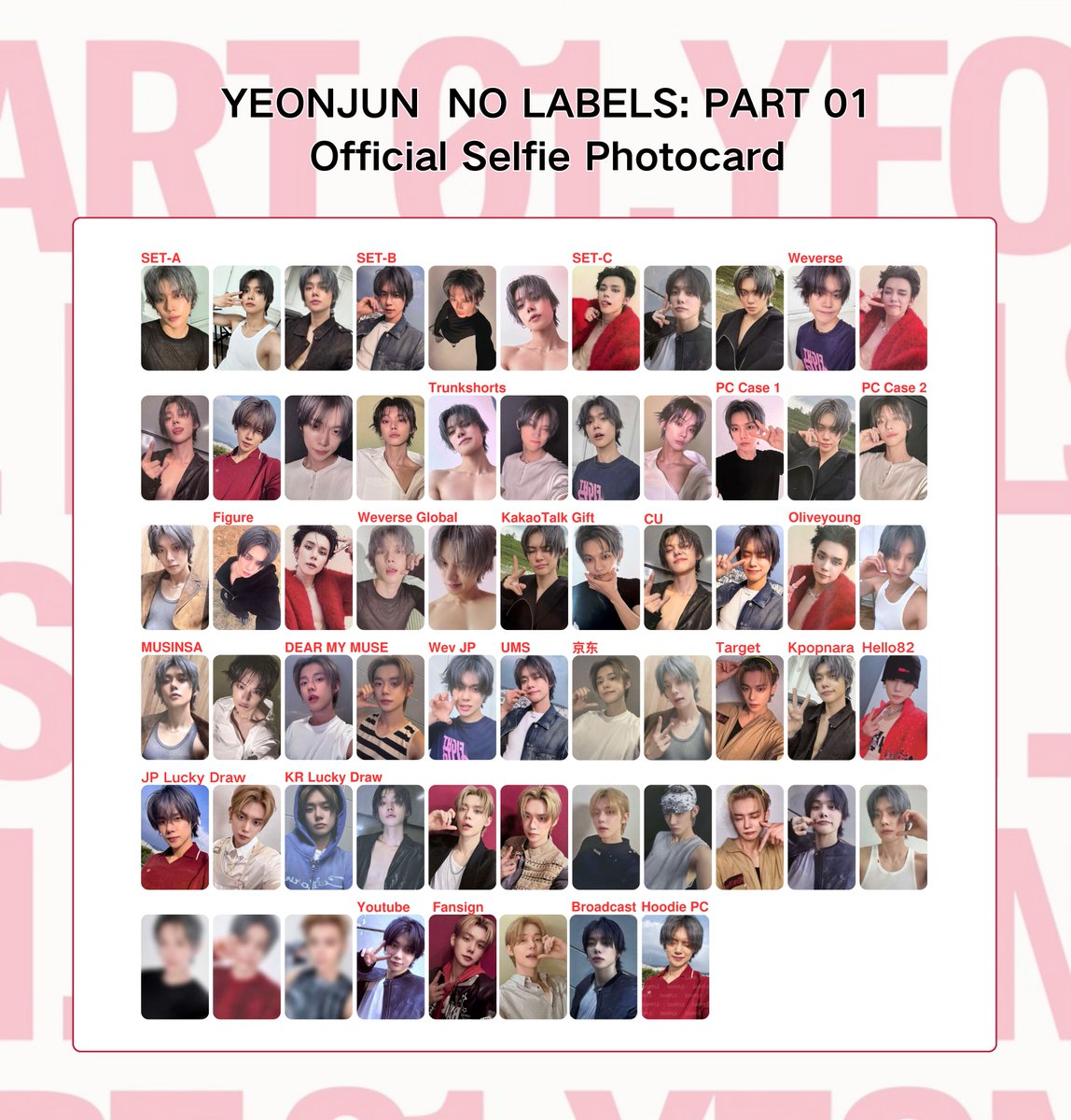 YEONJUN #연준 #ヨンジュンNO LABELS: PART 01 Official Photocard