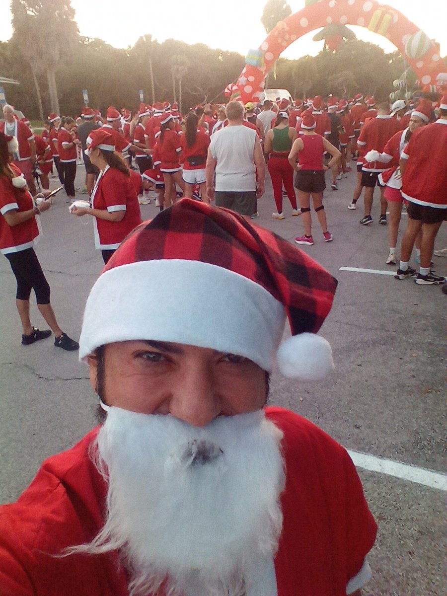 Pretty sure I'm on the naughty list but I'm running the jingle bell jog anyway