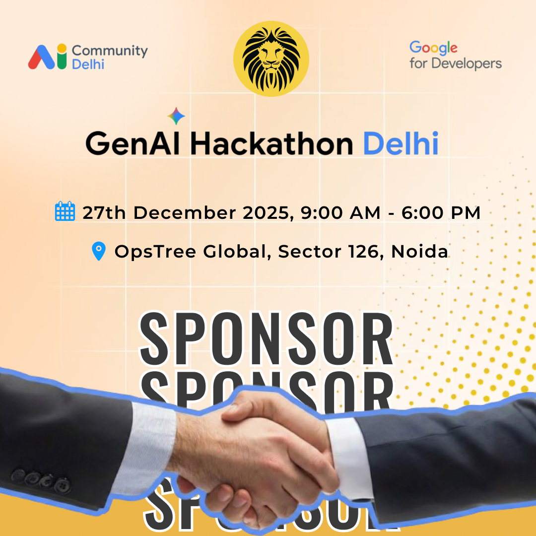 SLAY_Singhcoin's tweet photo. Proud to be a Sponsor of GenAI Hackathon Delhi 

Supporting builders, creators, and innovators shaping the future of GenAI.

📅 27 Dec 2025 | 📍 Noida

🔗 Register: https://t.co/9LpHEReNZL

@googledevs 

#GenAI #HackathonDelhi #AISponsor #Developers #Innovation https://t.co/me4ceBwr5z