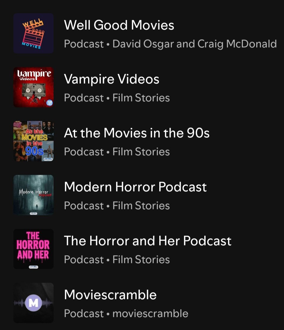 MissMaimePeas's tweet image. If you're using the festive break to catch up on your #moviepodcast listening, may I recommend ... 🎧 

#FilmX #podcast @moviescramble @vampvideos @modernhorrorpod @atthe90smovies #HorrorCommunity @DavidOsgar