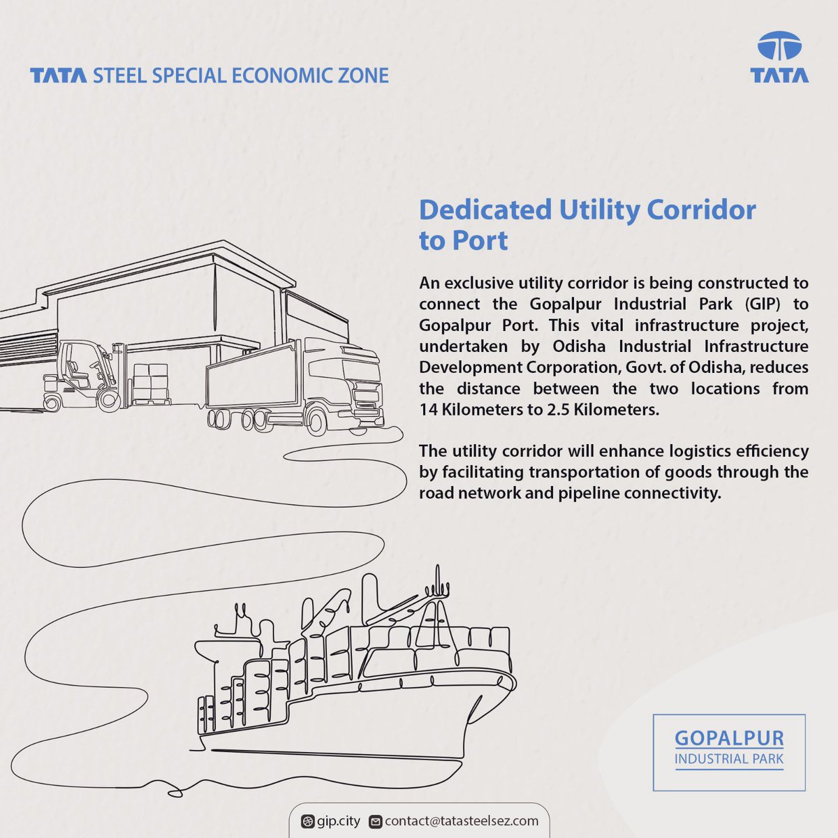 ganjamcalling's tweet photo. A 60m-wide Dedicated Utility Corridor connecting Gopalpur Port with Tata Steel SEZ (Gopalpur Industrial Park).
🔹Project Cost Rs 140 Crore
🔹 Distance cut from 14 km to just 2.5 km
🔹 Faster movement of goods
🔹 Lower logistics cost, higher efficiency https://t.co/oModUTjVQX