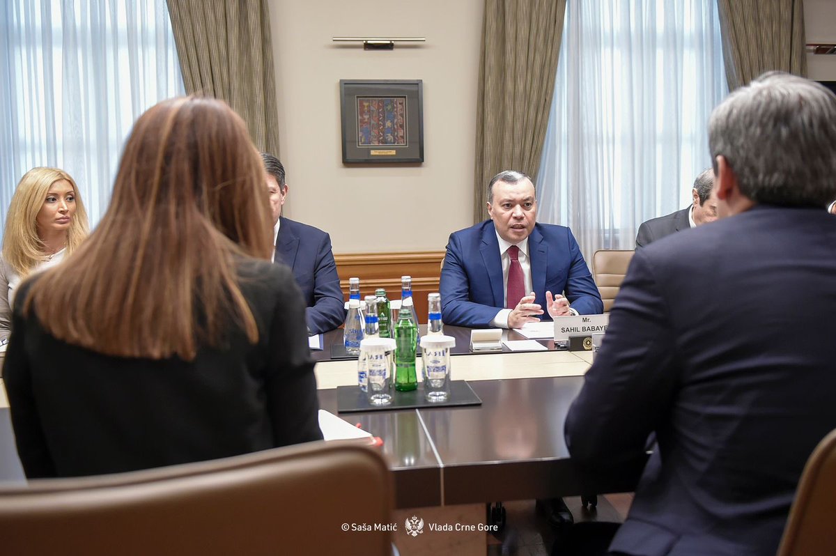 🇲🇪🇦🇿 🤝 DPM & FM Ibrahimović met with Sahil Babayev, Minister