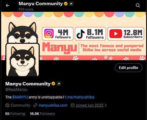 We are now X Gold Verified ✔️

We’re proud to share that the official $MANYU account is now Gold Verified on X, which legitimizes MANYU as a recognized and verified organization in the eyes of  the public.

This is done to ensure maximum credibility and exposure, gives us a