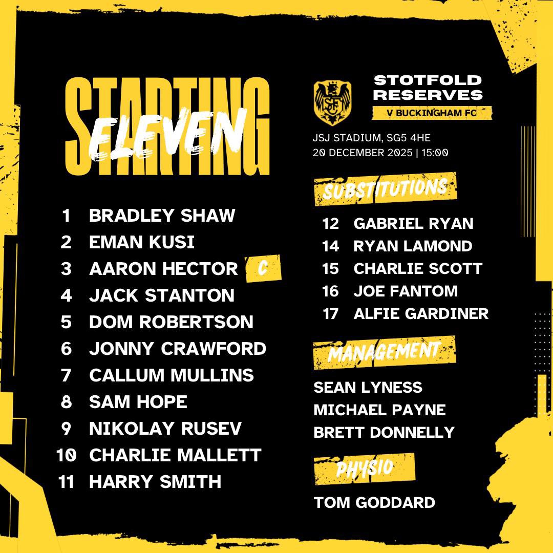 How we line up today against <a href="/thebuckinghamfc/">Buckingham Football Club</a> 
With the Gaffa away there’s a notable name helping his mates out 👌