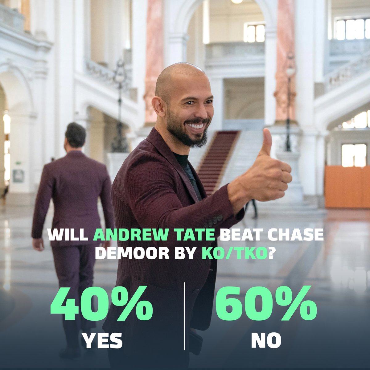 The Fight Before Christmas is almost here... 🎄

Does Andrew Tate finish Chase DeMoor?
Predict now 👉 duel.bz/TateKO

#MisfitsMania #MisfitsBoxing