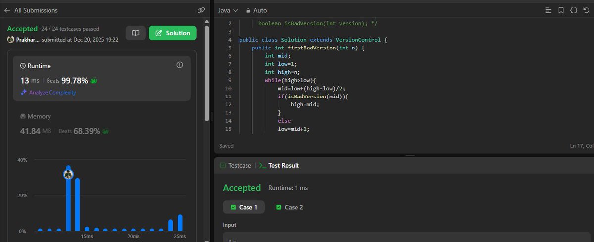 Prakhar00514's tweet image. Day 5/100: DP &amp;amp; Cloud ☁️

Grind 169:✅ First Bad Version 📉 ✅ Ransom Note 📝 ✅ Climbing Stairs 🪜

AWS:✅ Crushed 3 modules of Cloud Practitioner prep ☁️

5 days of consistency in the bag. Let's keep climbing. 📈

#100DaysOfCode #AWS #CloudComputing #DSA