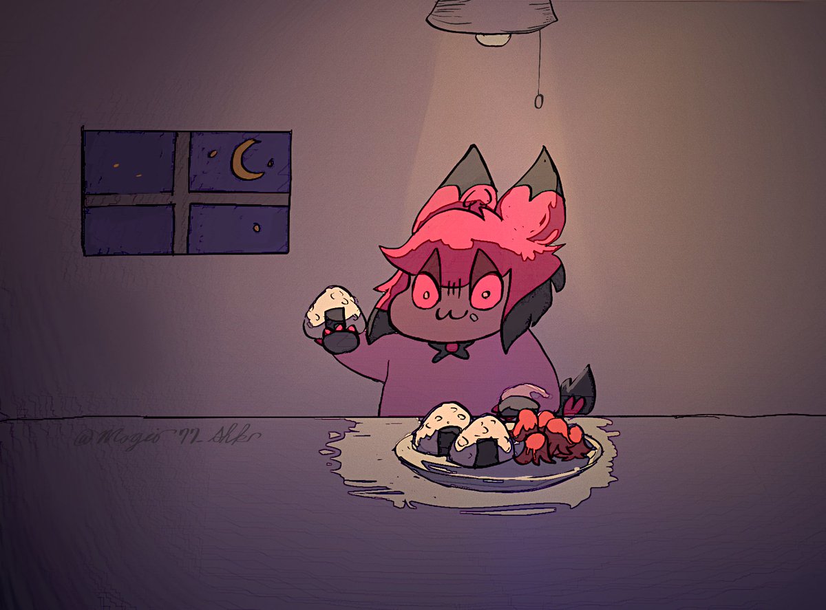 magia77_shk's tweet photo. 深夜の夜食誘惑ベイビ〜🦌🍼　🍙 https://t.co/HUV0DJtsOe