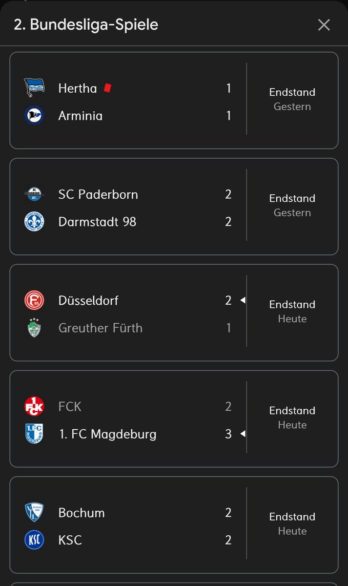 Wenn jetzt noch Hannover und Elversberg Punkte liegen lassen und wir 3 Punkte mitnehmen, dann safte ich komplett ab.
#s04