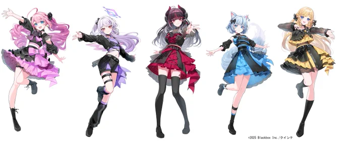 【お知らせ 】 2.5次元アイドルVTuber「クインテ」様の1stアニバーサリーライブのキービジュアル&衣装デザインを担当いたしました イラストだけでなく、衣装デザインも担当しちゃいましたぞ!!