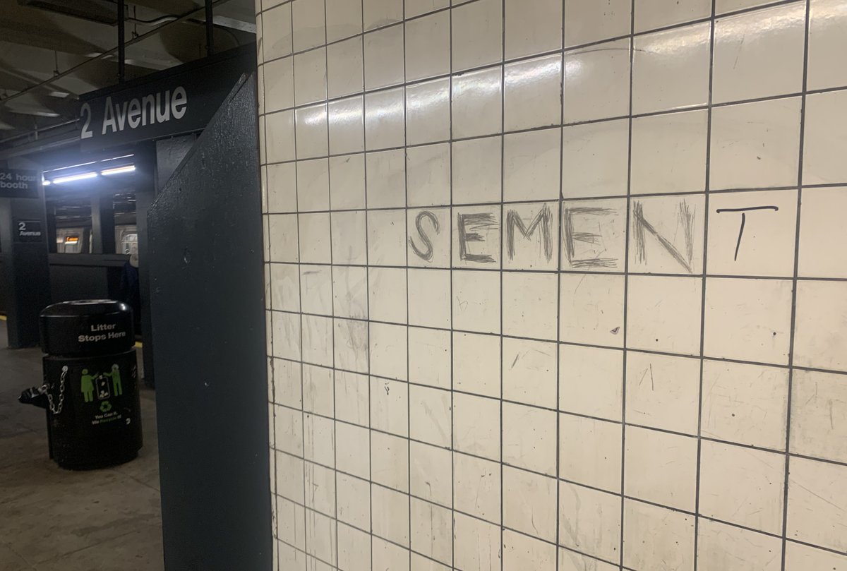 Looks like DIRTY BOOK's Warden of the Words was at the 2nd Avenue subway station recently...