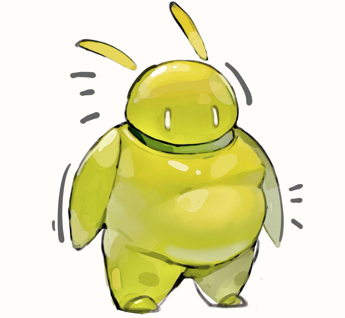 qqqqoooqqqo's tweet image. the chubby Android robot~