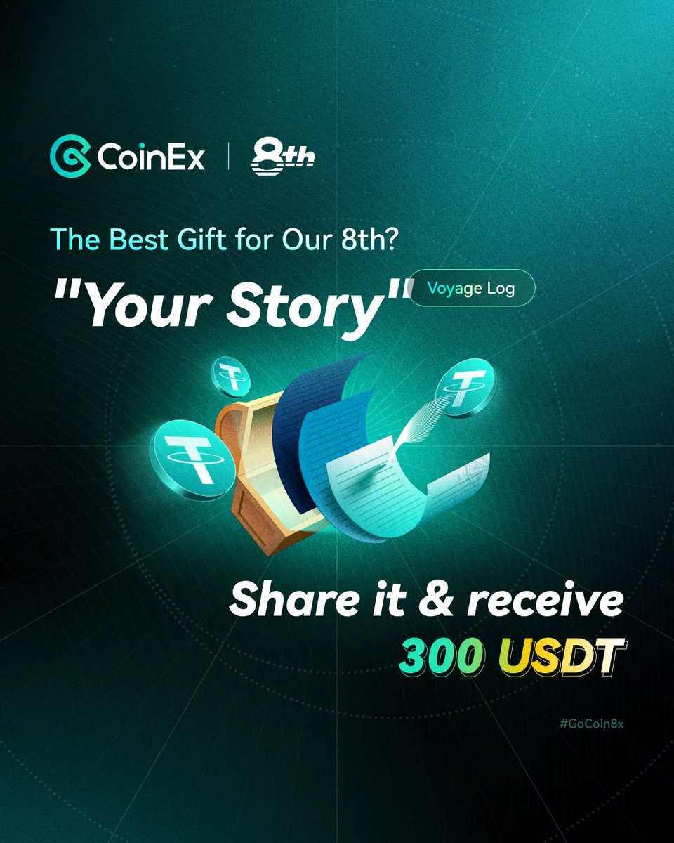 Coin8x Day 4: Share Your Story 🚢

Join in:
𝄪 Follow <a href="/coinexcom/">CoinEx Global</a>
𝄪 Like + RT 
𝄪 Share your CoinEx story or learnings below — text or video both welcome!

Top 3 tales get 100 USDT! GO!
