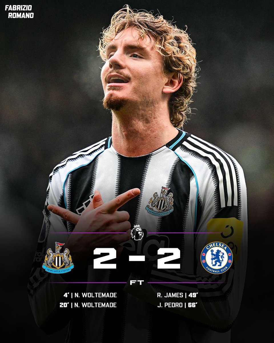 Newcastle and Chelsea share points! ⚔️

Who’s been your Man of the Match?