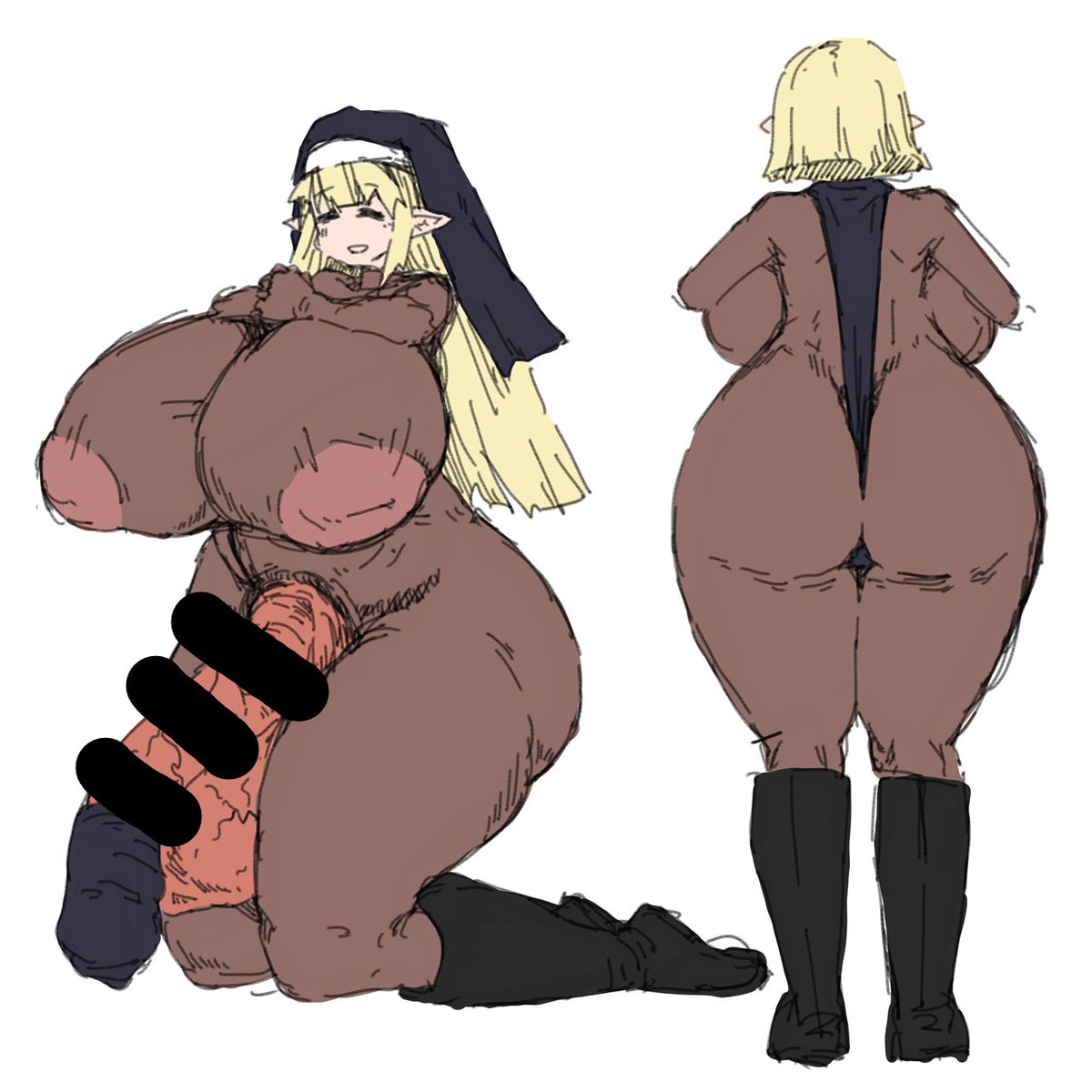 【ふたなり】聖職者。
エロくないけどやっぱりエロいコスチュームって難しい。 