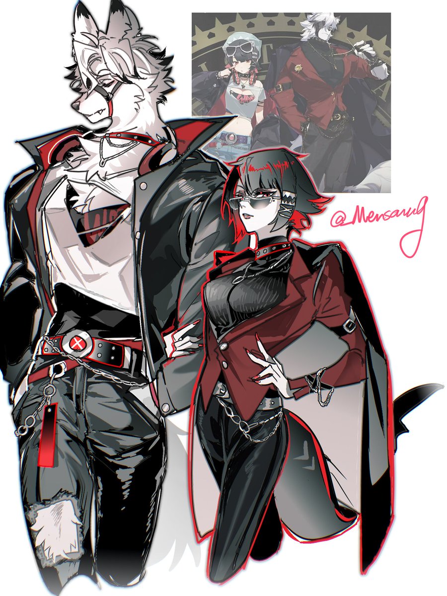 _Mensang's tweet image. コラボ衣装です👀←こら