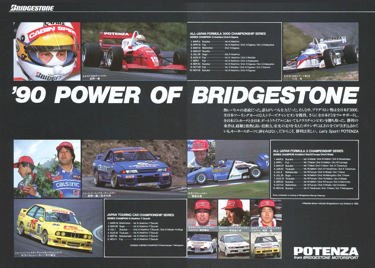 samplegorilla's tweet image. ’90 POWER OF BRIDGESTONE
POTENZA
(ブリヂストン 1990年)